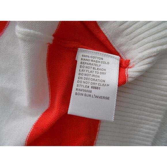 Charlotte Taranatola knit top orange striped sequin size XS - Picture 7 of 7